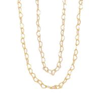 Brass Beading Chains Heart plated DIY Sold By Lot