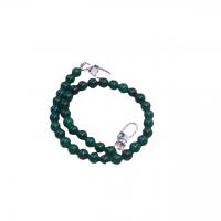Green Agate Bag Straps with Zinc Alloy Round silver color plated DIY green 10mm Length Approx 48.5 cm Sold By PC