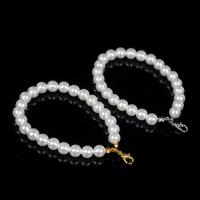 Mobile Phone Lanyard ABS Plastic Pearl with Zinc Alloy plated for woman 8mm Length Approx 10 cm Sold By PC