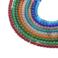 Rondelle-Krystal-Perler, Krystal, Runde, tilfældigt sendt & du kan DIY & gennemsigtig, blandede farver, 7x8mm, Ca. 50pc'er/Strand, Solgt af Strand