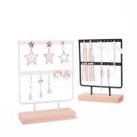 Iron Earring Display with Wood plated durable Sold By PC