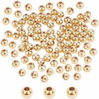 Perles en plastique revêtue de cuivre, plastique revêtu de cuivre, Placage, DIY, doré, 6mm, 100PC/sac, Vendu par sac