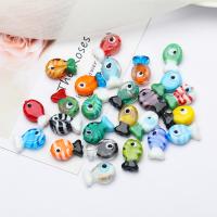 Böser Blick Lampwork Perlen, Fisch, handgemacht, DIY, keine, 20x13mm, 50PCs/Tasche, verkauft von Tasche