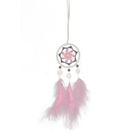 Fashion Dream Catcher Feather with Iron hanging pink 230mm Sold By PC