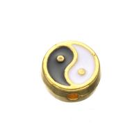 Zinc Alloy Flat Beads Flat Round plated DIY & enamel nickel lead & cadmium free 8mm Approx Sold By Bag