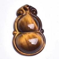 Natural Tiger Eye Pendants Calabash Carved Unisex yellow Sold By PC