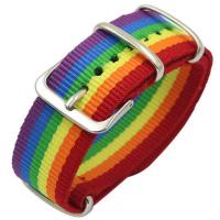 Doek Armband, uniseks & verstelbaar, regenboogkleuren, Lengte Ca 7-9.4 inch, Verkocht door PC