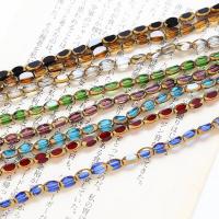 Perles de cristal ovales, riz, Placage, DIY, plus de couleurs à choisir, 4x7mm, Environ 50PC/brin, Vendu par brin