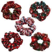 Hair Scrunchies Cloth Christmas Design & for woman 100mm Sold By PC
