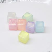 Miracle Acrylic Beads Square DIY mixed colors 15mm Sold By Bag