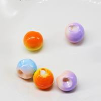 Festett Akril gyöngyök, Kerek, DIY, kevert színek, 20mm, Kb 100PC-k/Bag, Által értékesített Bag
