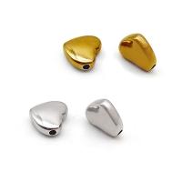 Rostfritt stål pärlor, 304 rostfritt stål, Hjärta, DIY, fler färger för val, 9x10mm, 5PC/Bag, Säljs av Bag