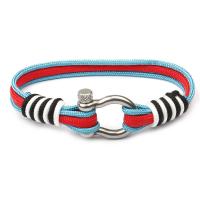 Nylon Cord Bracelets Titanium Steel with 550 Paracord polished & for woman Length Approx 8.26 Inch Sold By PC