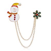 Christmas Brooches Zinc Alloy gold color plated Christmas Design & enamel nickel lead & cadmium free 2.5*4cm 3.7*3.2cm Sold By PC