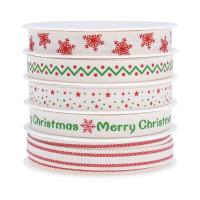 Christmas Ribbons Cotton 5 pieces & Christmas Design mixed colors Sold By Lot