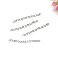 Stainless Steel Extender Chain, 304 Stainless Steel, DIY, original color, 3x4x0.60mm, Length:Approx 1.96 Inch, Sold By PC