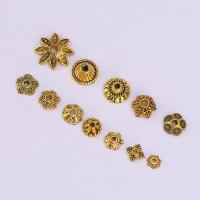 Zinc Alloy Bead Cap Flower antique gold color plated DIY nickel lead & cadmium free Sold By Bag