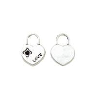 Zinc Alloy Lock Pendants antique silver color plated Unisex nickel lead & cadmium free Approx Sold By Bag