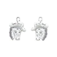 Zinc Alloy Animal Pendants Horse antique silver color plated Unisex nickel lead & cadmium free Approx Sold By Bag