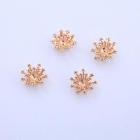 Hair Accessories DIY Findings Brass Flower high quality gold color plated golden nickel lead & cadmium free 16mm Sold By PC
