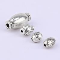 Zinc Alloy Spacer Beads Oval antique silver color plated DIY nickel lead & cadmium free Sold By Bag