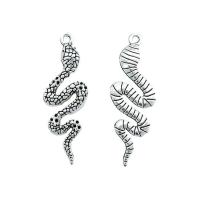 Zinc Alloy Pendant Rhinestone Setting Snake antique silver color plated DIY nickel lead & cadmium free Approx Sold By Bag