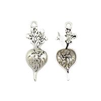 Zinc Alloy Fruit Shape Pendants Carrot antique silver color plated Unisex nickel lead & cadmium free Approx Sold By Bag