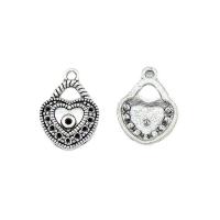 Zinc Alloy Pendant Rhinestone Setting Lock antique silver color plated DIY nickel lead & cadmium free Approx Sold By Bag