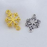 Zinc Alloy Connector Setting Snowflake plated DIY & 1/1 loop nickel lead & cadmium free Approx Sold By Bag