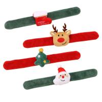 Plush Christmas Slap Bracelet with Zinc Alloy for children & Christmas jewelry Sold By PC