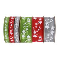 Christmas Ribbons Polyester Christmas Design & DIY Sold By Spool