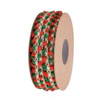 Christmas Ribbons Polyester Christmas Design & DIY 10mm Sold By Spool