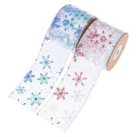 Christmas Ribbons, Polyester, Christmas Design & DIY, more colors for choice, 63mm, 10Yard/Spool, Sold By Spool