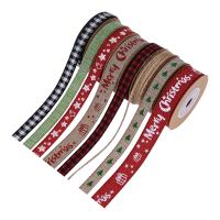 Christmas Ribbons Polyester 8 pieces & Christmas Design & DIY mixed colors Sold By Lot