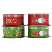 Christmas Ribbons, Polyester, Christmas Design & different length for choice & DIY & different styles for choice, more colors for choice, 25mm, Sold By Spool