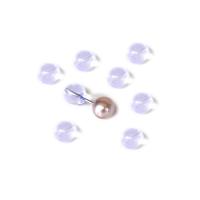 Resin Ear Nut Component original color 4mm Sold By Lot
