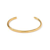 Acier inoxydable 304 bracelet manchette, bijoux de mode & pour femme, doré, 3.87mm, Vendu par PC