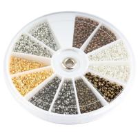 Iron Positioning Bead Round plated DIY mixed colors nickel lead & cadmium free 2-2.5mm Approx Sold By Box