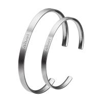 Titanium Steel Cuff Bangle Letter C Vacuum Ion Plating fashion jewelry & Unisex Sold By PC