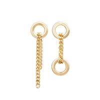 asymmetrische oorbellen, Messing, gold plated, mode sieraden & voor vrouw, gouden, 50mm, Verkocht door pair