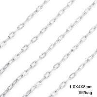 Stainless Steel Jewelry Chain 304 Stainless Steel DIY original color Sold By Spool