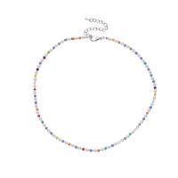 Glass Seed Beads Necklace Plastic Pearl with Seedbead Bohemian style & for woman Length Approx 17.8 Inch Sold By PC