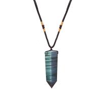 Natural Gemstone Necklace Wax Cord with Gemstone fashion jewelry & for woman 45mm Length 73 cm Sold By PC