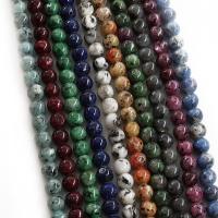 Perles de pierres précieuses mixtes, pierre gemme, Rond, poli, DIY & différents matériaux pour le choix, plus de couleurs à choisir, 6mm, Environ 62PC/brin, Vendu par brin