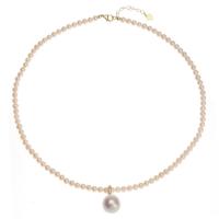 Natural Freshwater Pearl Necklace with 3.5cm extender chain Round vintage & for woman white Length Approx 39 cm Sold By PC