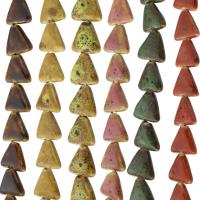 Porcelán Ékszerek Gyöngyök, Háromszög, DIY, több színt a választás, 15x8x8mm, 24PC-k/Strand, Naponta eladott Kb 15.5 inch Strand