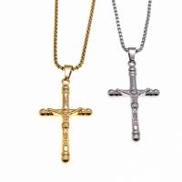 Nehrđajućeg čelika križa Privjesci, 304 nehrđajućeg čelika, Raspelo križ, bez spolne razlike, više boja za izbor, 45x25mm, Prodano By PC