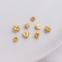Brass Large Hole Bead real gold plated DIY golden nickel lead & cadmium free Sold By PC