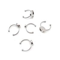 304 Stainless Steel Bezel Ring Base Adjustable & DIY Sold By PC