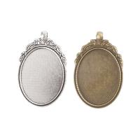 Zinc Alloy Pendant Cabochon Setting Oval plated DIY nickel lead & cadmium free Approx Sold By Bag